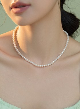 JOMEE近圆淡水珍珠项链