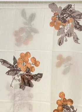 内蒙古设计师款200支戒指绒羊绒披肩柿柿如意印花薄款山羊绒围巾