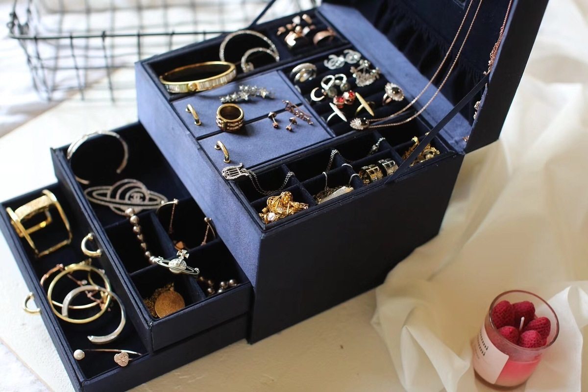 ht肌肤之钥新品欧式简约收纳首饰盒 韩缇雅首饰盒