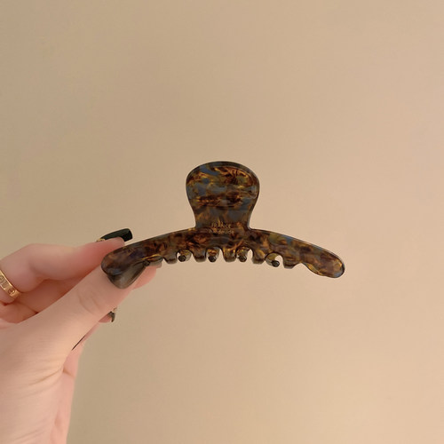 冬季韩系高级感醋酸抓夹中号后脑勺鲨鱼夹发夹2023新款高端简约 - 图0