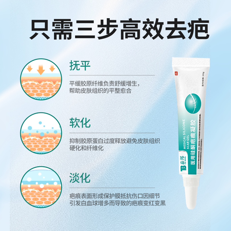 云南白药泰邦疤痕凝胶疤痕膏辅助修复疤痕脸部烧烫伤剖腹产增生