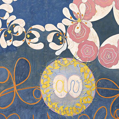 Brusheep 蓝色静物抽象餐厅装饰画精致新颖艺术画品质画派彩色花 - 图1