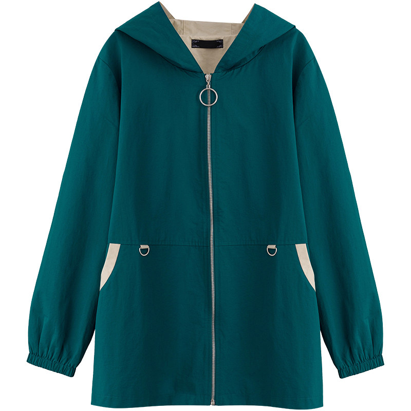 胖妈妈加肥加大码秋冬装高贵风衣 优爱菲中老年女装