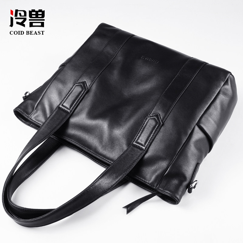 冷兽真皮公文包男士潮流斜挎包包 冷兽箱包男士包袋