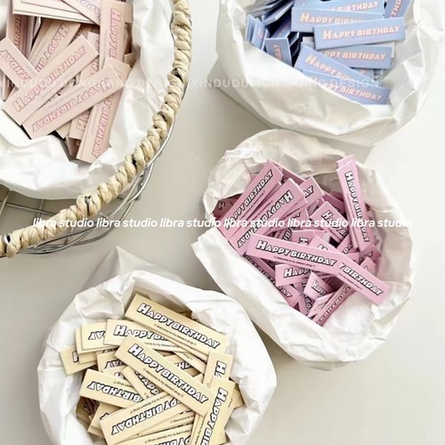 生日蛋糕插牌定制logo插牌烘焙弯曲插牌蛋糕插旗烫金插签甜品小卡 - 图1