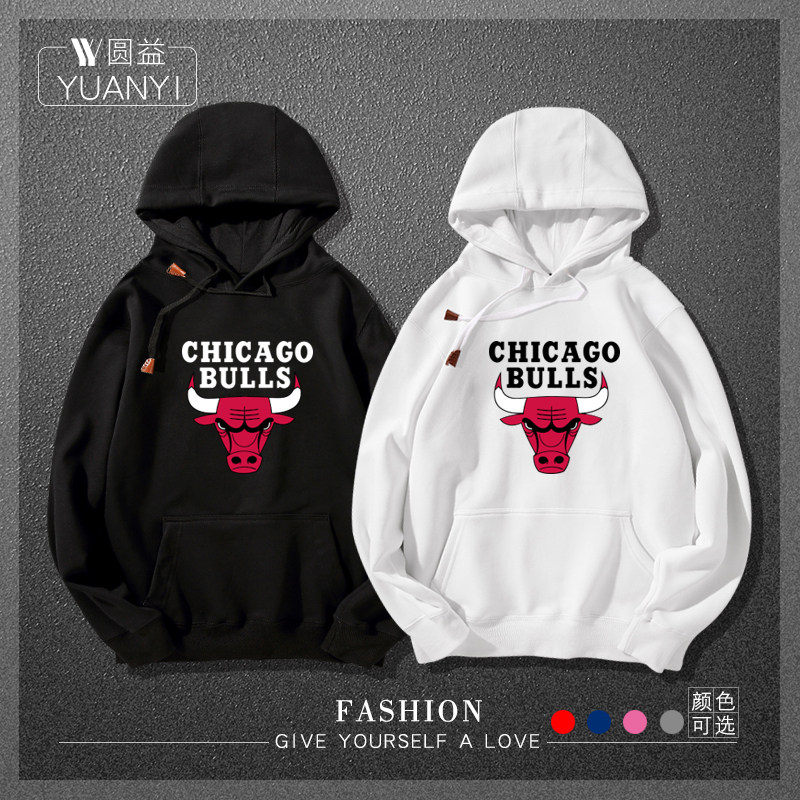 nba定制湖人队雄鹿公牛情侣卫衣 圆益卫衣