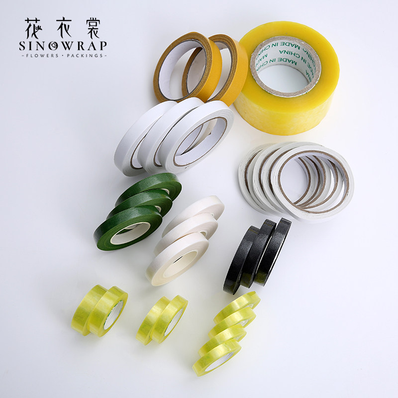 花衣裳鲜花包装透明胶布花艺花店用品办公胶带花艺小胶带双面胶_虎窝淘