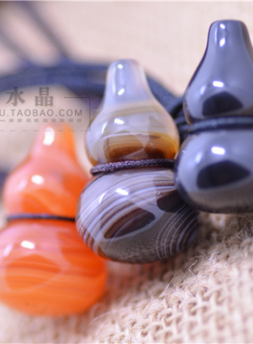 彩虹眼玛瑙葫芦吊坠项链水晶