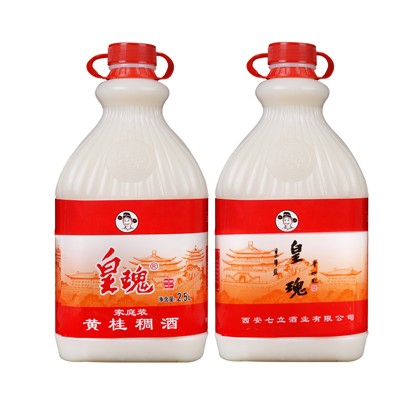 皇瑰稠酒2.5L×2桶家庭装陕西特产西安黄桂稠酒贵妃桂花糯米酒 - 图0