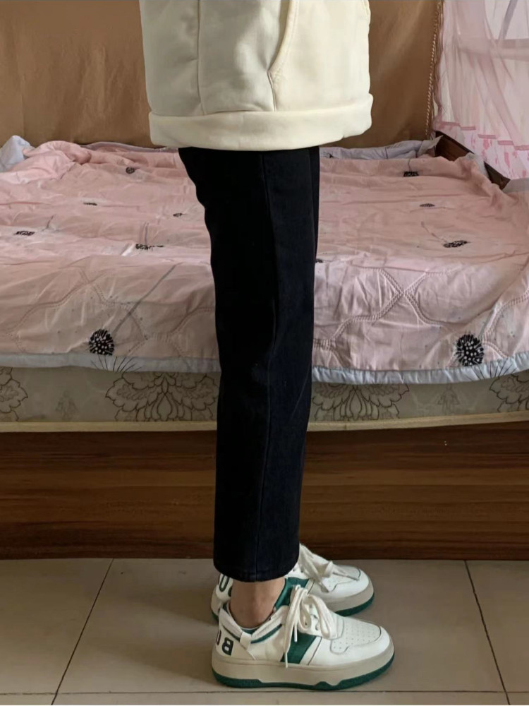 黑色直筒牛仔裤女秋冬加绒大码胖mm高腰弹力显瘦梨形身材九分裤子,淘宝优惠券,粉丝福利购,淘宝优惠卷