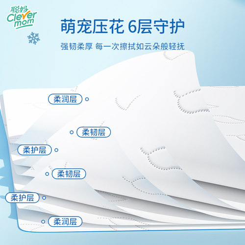 聪妈婴儿保湿乳霜纸新生宝宝专用柔纸巾云柔巾纸巾抽纸牛乳纸便携 - 图2