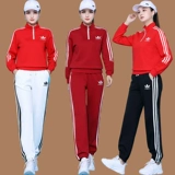 Демисезонный хлопковый спортивный костюм, комплект, свитшот, увеличенная толщина