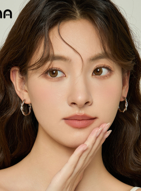ona简约大气圈圈麻花耳环女