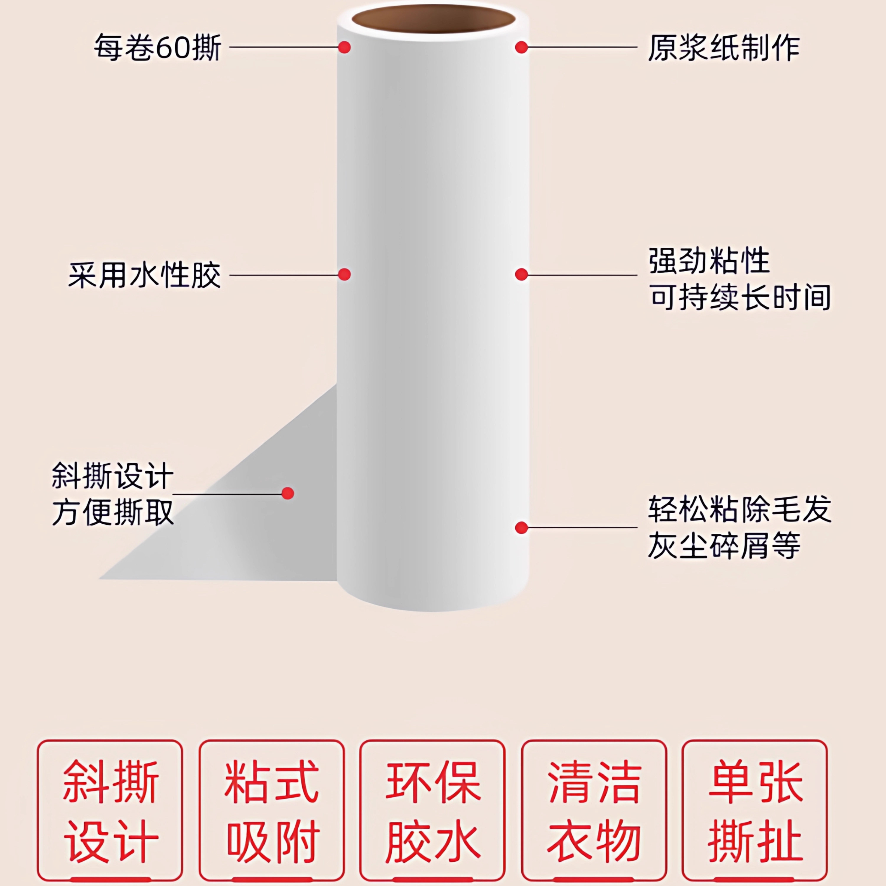 粘毛卷纸粘毛器滚筒可撕式替换芯衣服去沾毛滚刷粘纸滚撕纸粘尘纸,淘宝优惠券,粉丝福利购,淘宝优惠卷