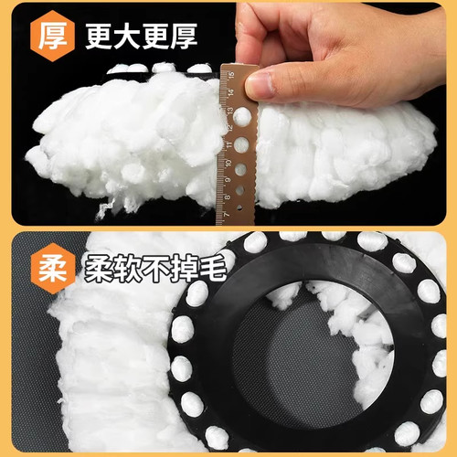 通用加厚墩布头圆形拖把头替换头配件大全非纯棉线旋转家用地拖吸 - 图1