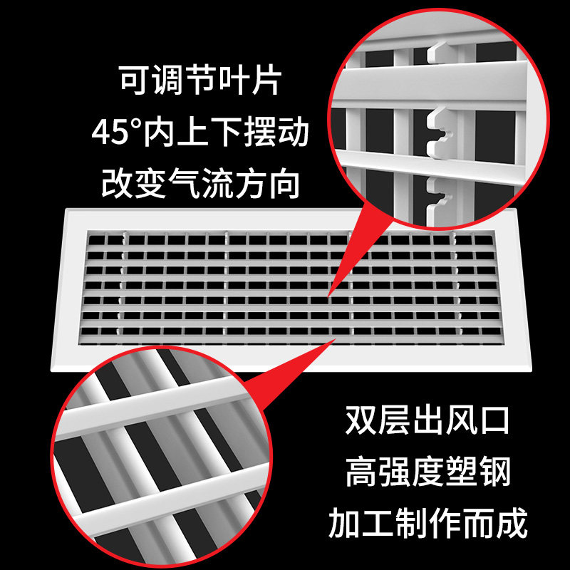 中央空调百叶格栅口排风通风出风口 朋意室内新风系统