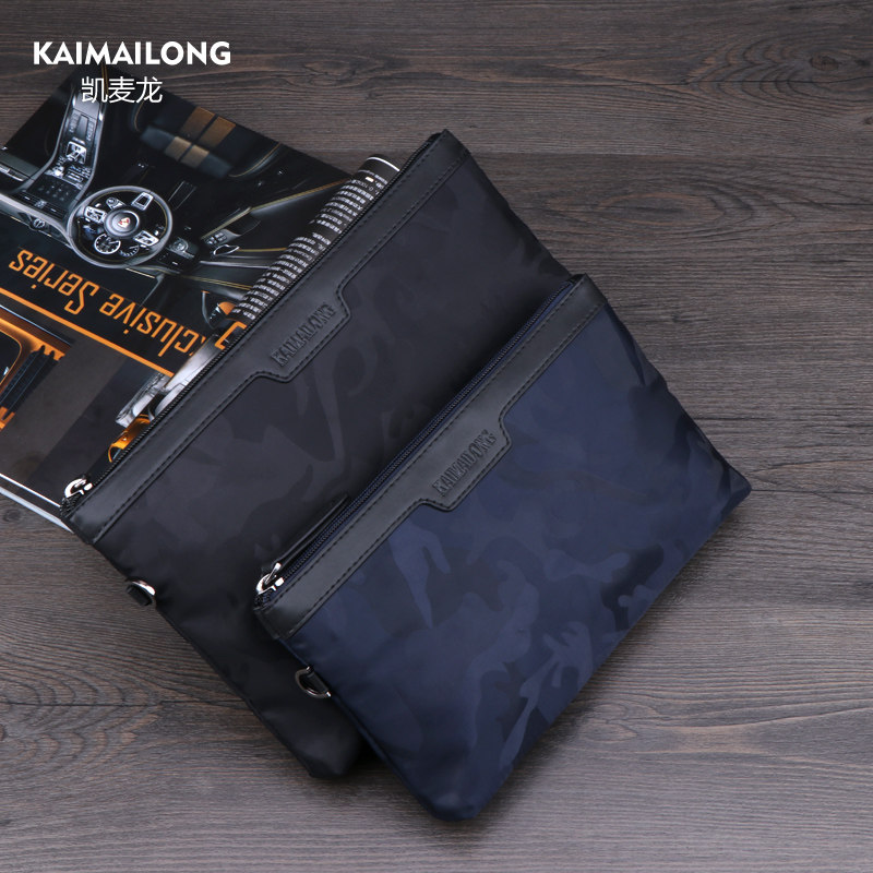 凯麦龙男士大容量手拿包韩版帆布包 凯麦龙箱包男士包袋