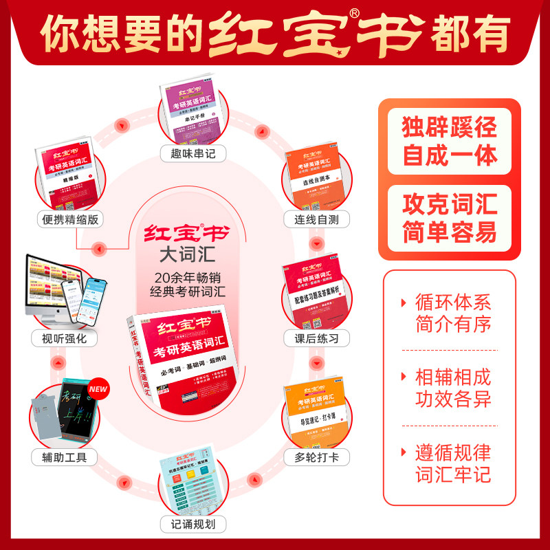 现货【官方直营】 红宝书2027考研英语词汇线装珍藏版 27考研英语词汇英语一英语二通用历年真题英语单词书2027红宝石搭黄皮书真题,淘宝优惠券,粉丝福利购,淘宝优惠卷