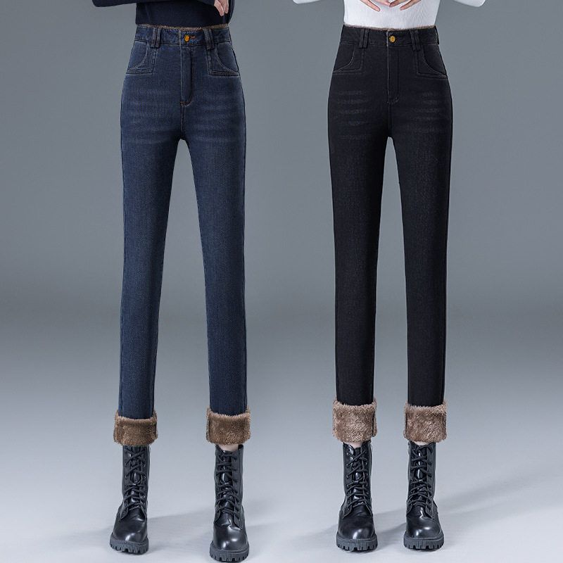 加绒加厚牛仔裤女高腰显瘦冬季新款外穿修身弹力小脚铅笔裤子,淘宝优惠券,粉丝福利购,淘宝优惠卷