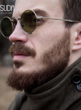 日本Ｍatsuda美式复古圆框太阳镜