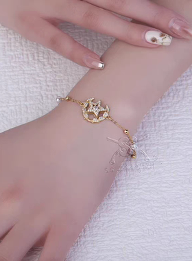 军之恋领花五角星手链纯银兵哥送军嫂女友特别礼物军恋军旅饰品