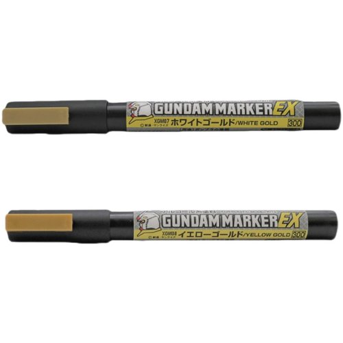 郡士EX电镀金马克笔 高达笔模型上色笔工具 XGM07白金 XGM08黄金 - 图3