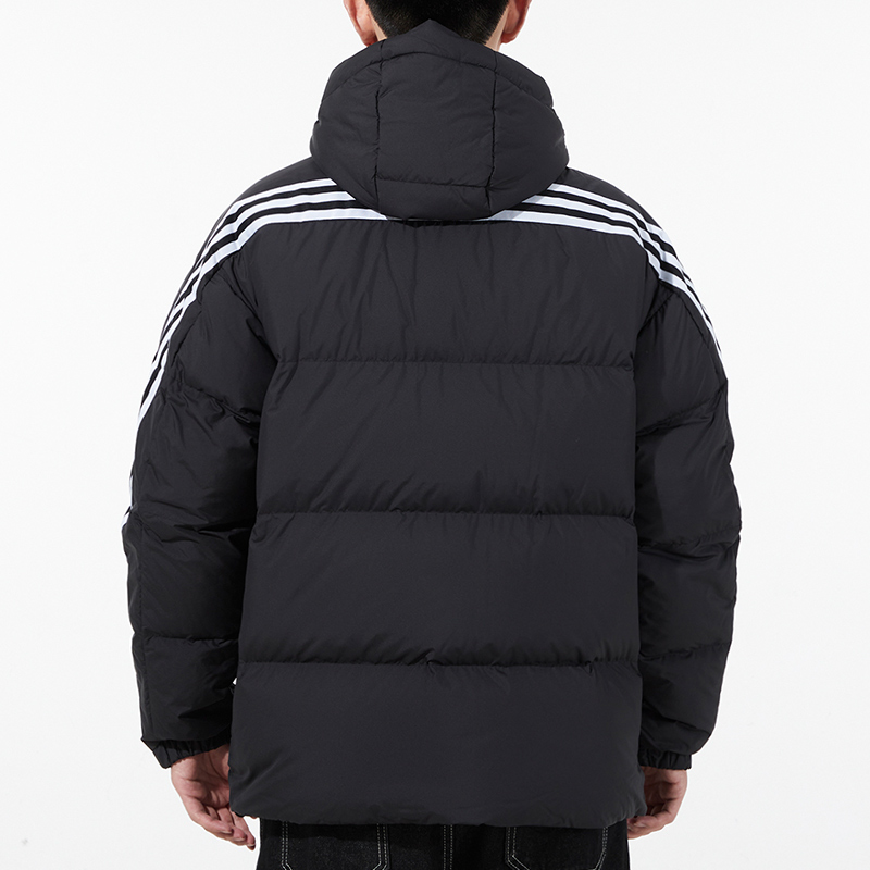 Adidas阿迪达斯羽绒服男2021新款运动服休闲保暖连帽外套男H20754 - 图1