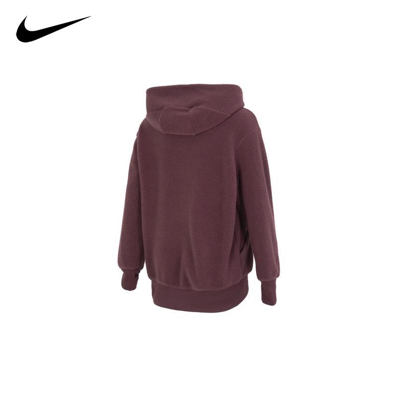 Nike耐克卫衣女秋季新款运动服休闲宽松上衣连帽套头衫DQ6841-652 - 图0