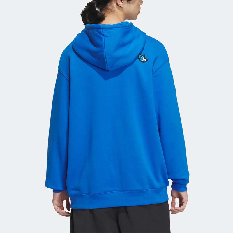 Adidas阿迪达斯三叶草卫衣男女装运动服休闲连帽上衣套头衫IK8650-图3