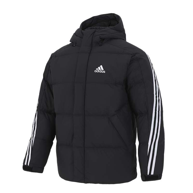 Adidas阿迪达斯羽绒服男2021新款运动服休闲保暖连帽外套男H20754 - 图3