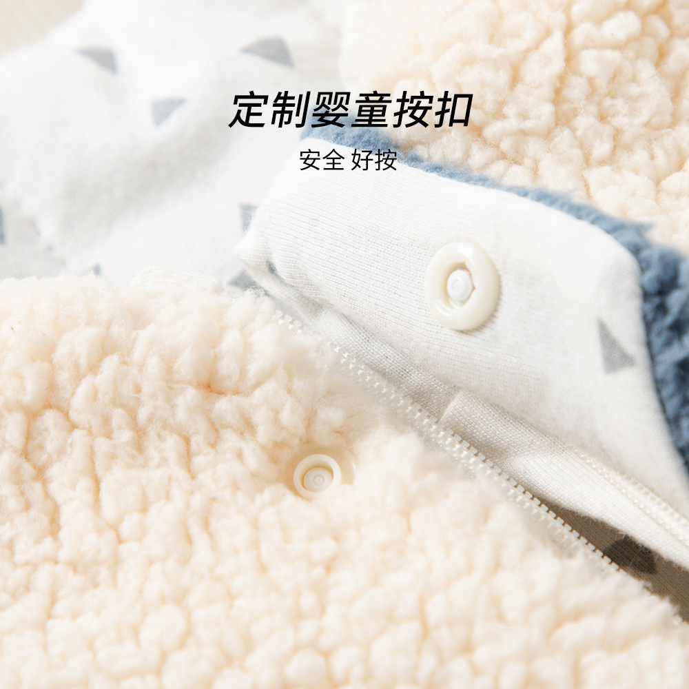 wellber旗舰店威尔贝鲁婴儿睡袋秋冬款儿童防踢被男女宝宝新生儿分腿睡袋冬加厚1
