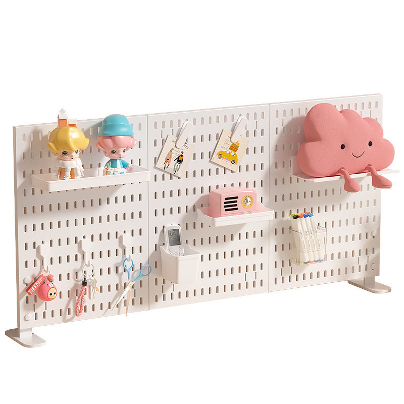 Ins style standing desktop hole board, countertop decoration storage display rack, study table transformation storage bracket
