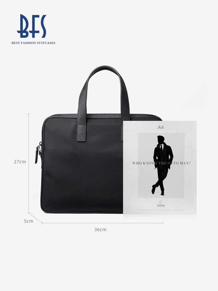 bfs男商务简约手提帆布13寸公文包 bfs男士包袋