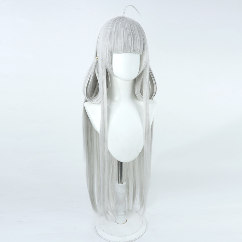 【青阁】王者荣耀皮肤西施游龙青影cos假发银白色长直发仿真头