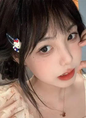 星星KT猫咪刘海侧边夹少女心发卡