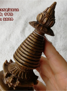 尼泊尔进口纯铜古色嘎当塔