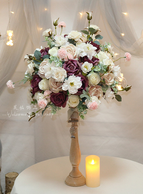 花艺烛光晚餐婚礼甜品台家居装饰
