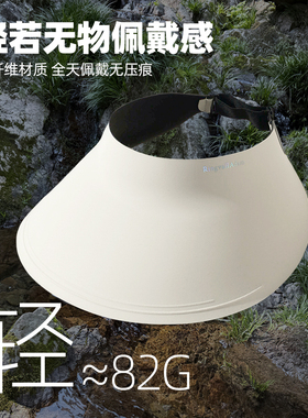 大帽檐空顶防晒帽轻盈透气遮阳帽