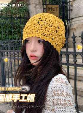 夏季出行旅游堆堆包头帽女
