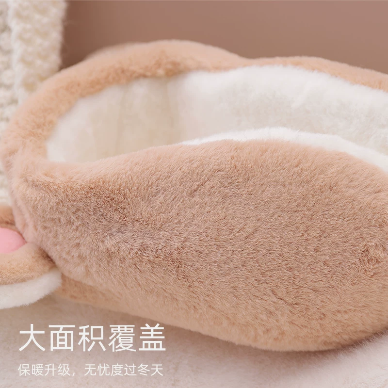 Теплые зимние мультяшные наушники, тёплые earmuffs, повязка на голову