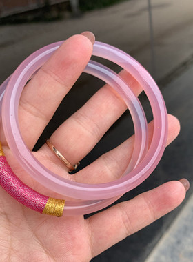 汉服翡翠色琉璃手镯玉髓简约