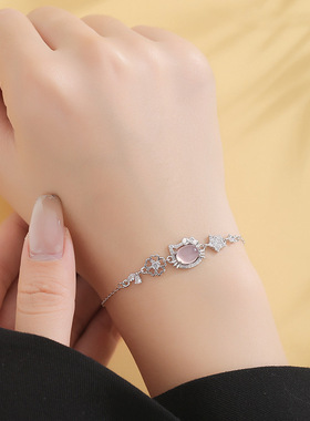 Hellokitty手链海蓝宝粉色多宝KT猫女可爱文艺小清新手链女甜美