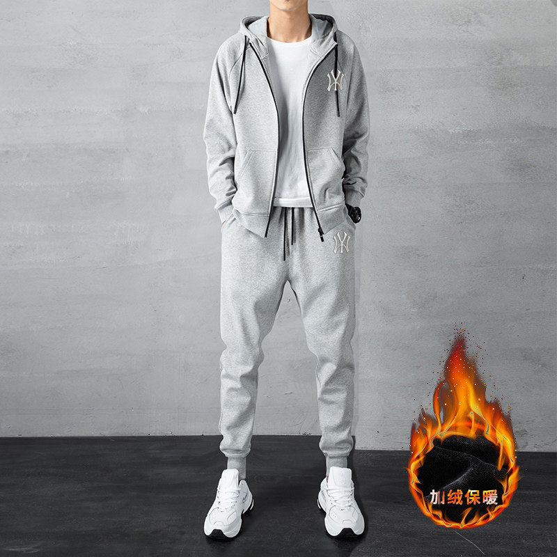 官网纯棉运动男士秋冬新款连帽套装加绒卫衣宽松休闲春秋潮流时尚,淘宝优惠券,粉丝福利购,淘宝优惠卷