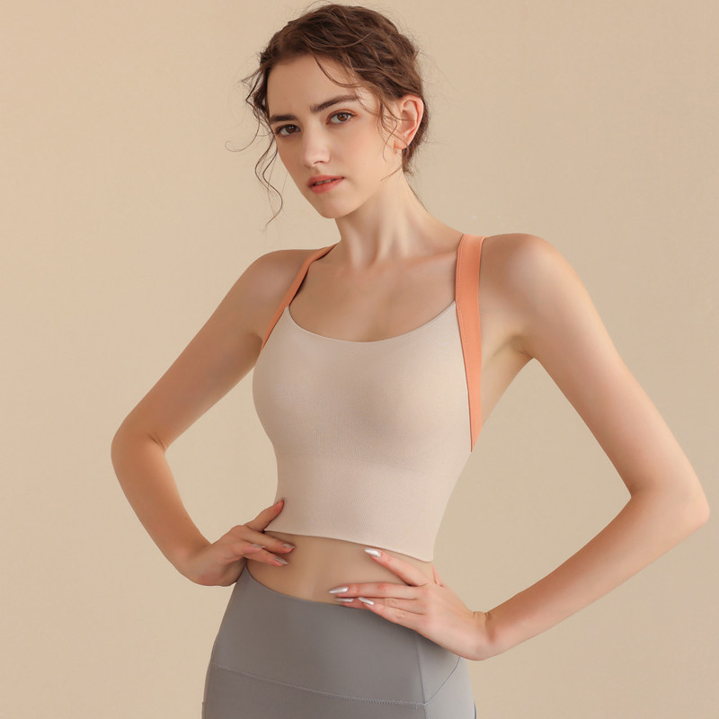 lulu带胸垫瑜伽服女跑步聚拢美内衣 劲霆运动文胸