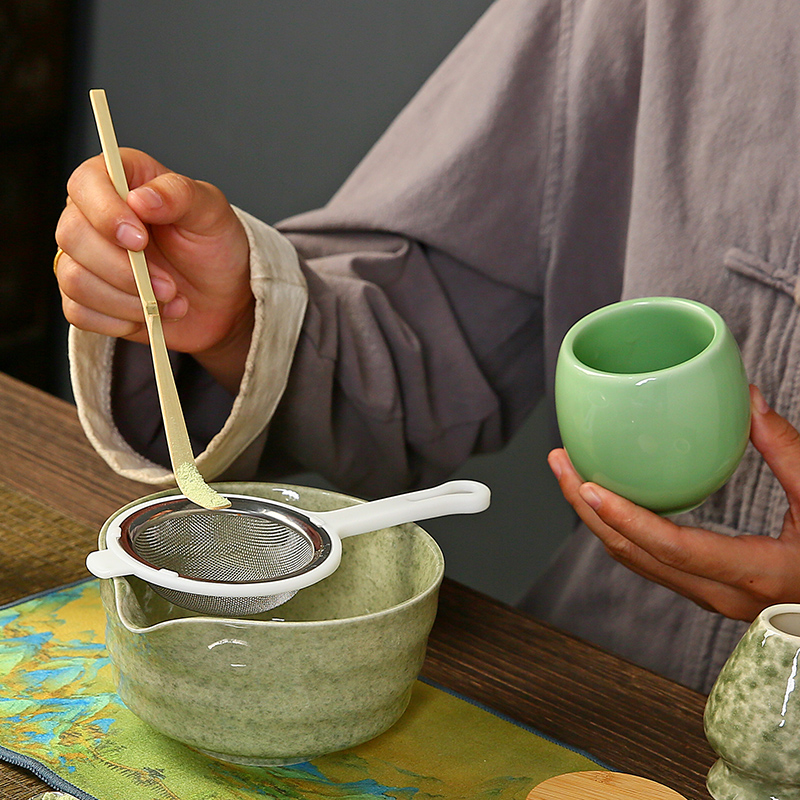 抹茶碗陶瓷日式打抹茶用套装茶筅竹子抹茶刷百本立宋代点茶道礼盒-图1