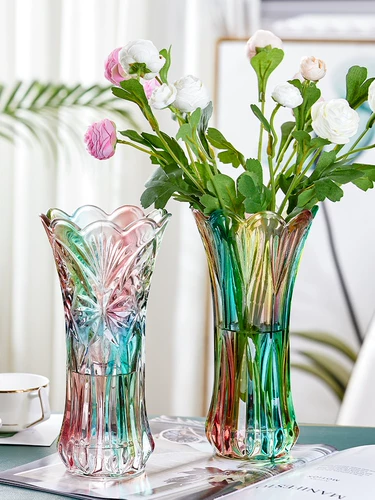 Интернет-знаменитости, хрустальная стеклянная ваза, скандинавская гостиная, цветочная композиция, легкие роскошные украшения, большие, поднятые водой, прозрачные креативные украшения для рабочего стола