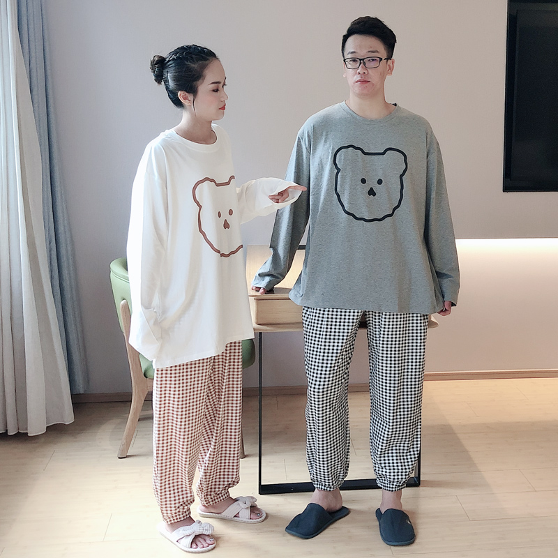 情侣春秋款纯棉长袖男士2022年睡衣 贝慕雪睡衣/家居服套装