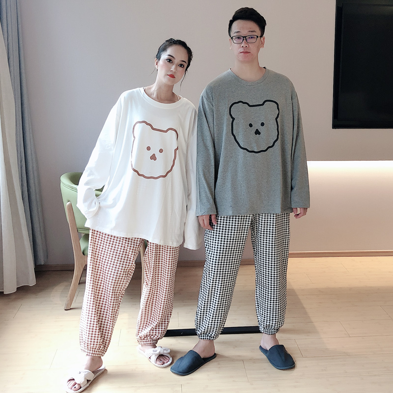 情侣春秋款纯棉长袖男士2022年睡衣 贝慕雪睡衣/家居服套装