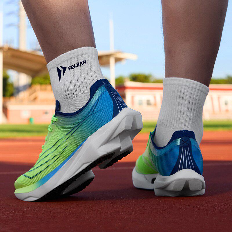 竞速锋速3碳板跑鞋运动鞋网布鞋轻跑弹跳中考体侧耐磨跑鞋