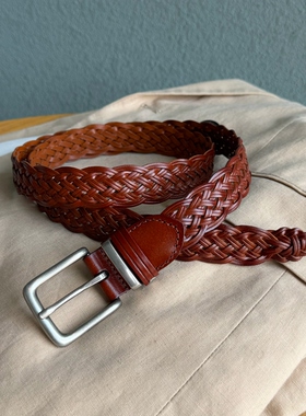 法式街头复古高级感手编腰带街头潮搭胯部装饰皮带配牛仔裤低腰裤